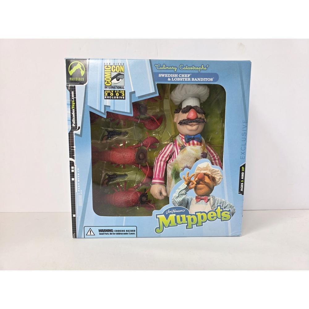 Jim Henson Muppets Culinary Catastrophy Cwedish Chef‎ figure NIB Comic Con 2003